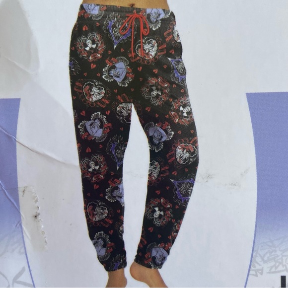 Womens Jogger Pajama Pants Disney Villians Ursula Maleficent Cruella Deville - Picture 2 of 9